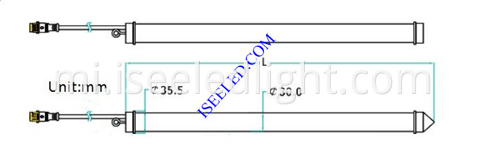 RGB DMX512 LED 3D Tube size